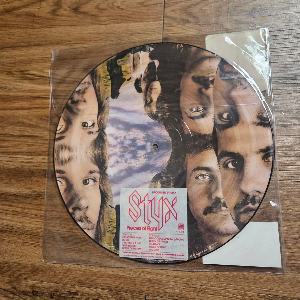 STYX Pieces Of Eight A&M Records 1978 PR 4724 Picture Disc Hype Stickers Sealed
